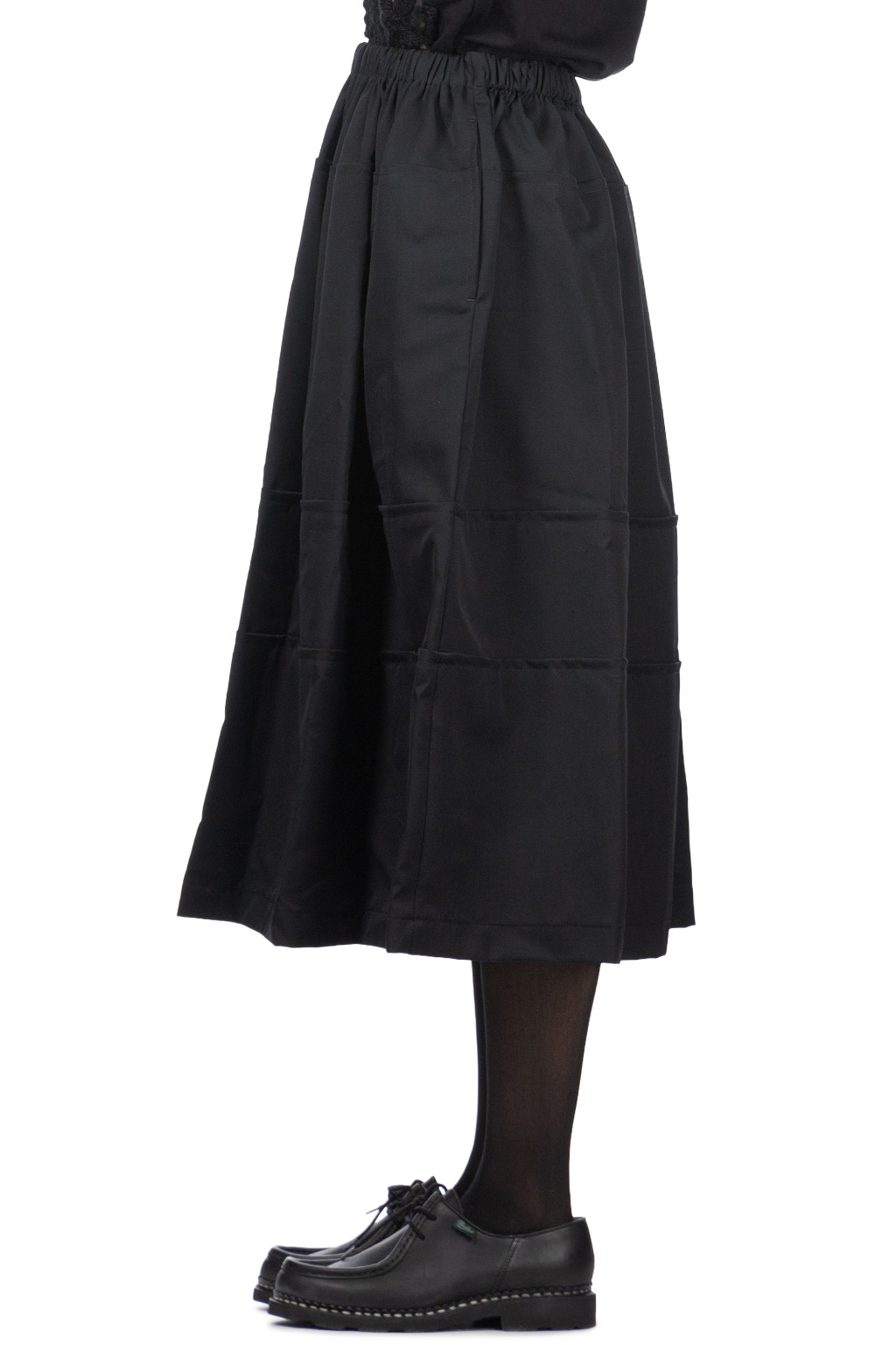 Comme Des Garcons TAO - Wool Gabardine Overdyed Skirt - Black